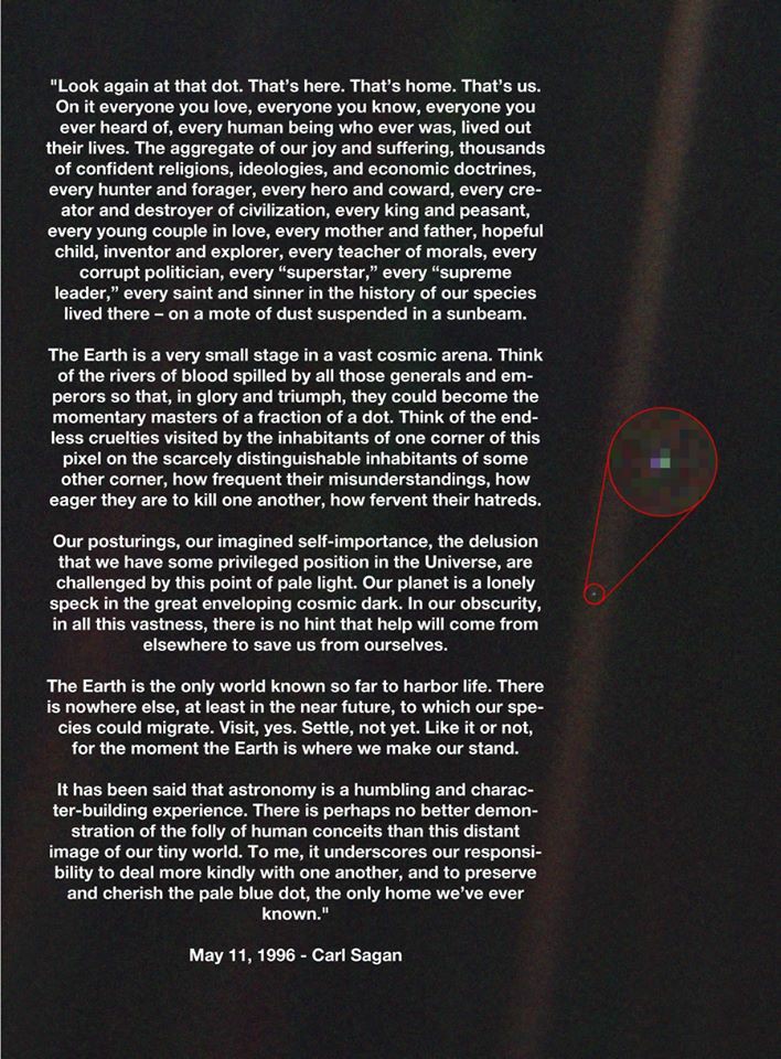 The Pale Dot Quote by Sagan Reading.Guru
