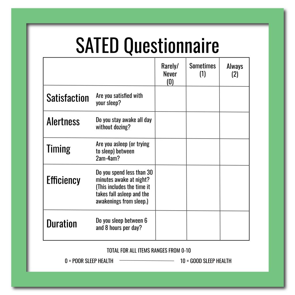 SATED Sleep Questionnaire